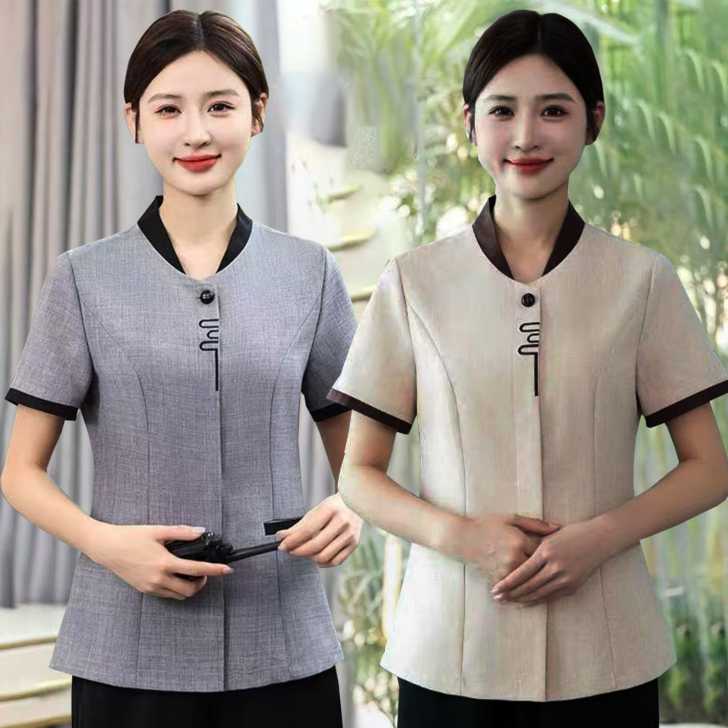 保洁员工作服夏季短袖工装制服酒店客房家政阿姨清洁员女装套装薄