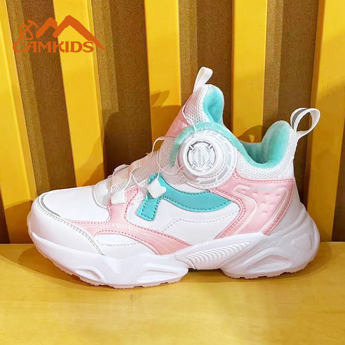 旋转扣二棉加绒保暖儿童运动鞋子