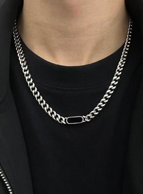 古巴钛钢嘻哈男女锁骨链