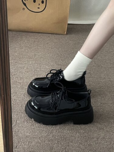 玛丽珍百搭黑色jk单鞋松糕