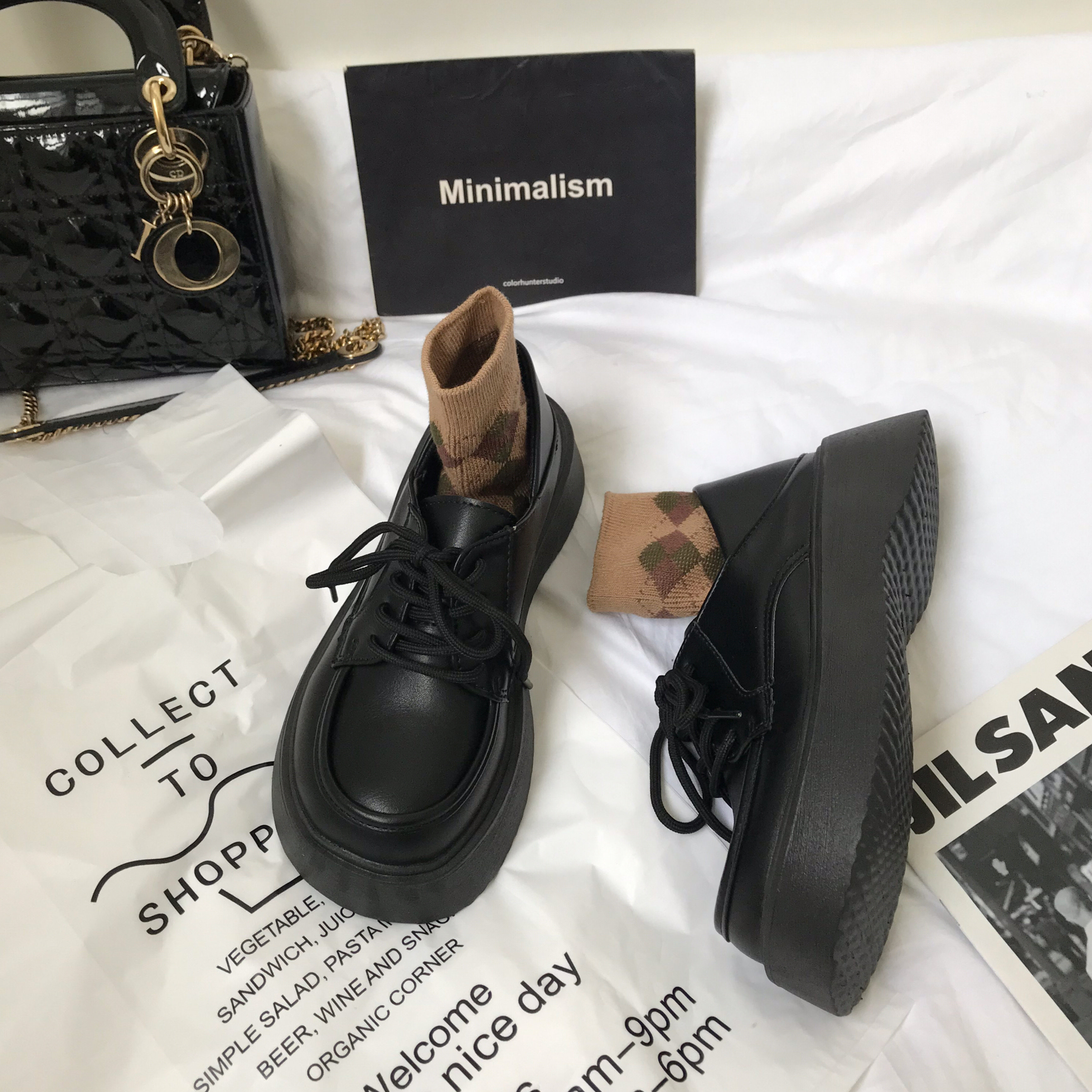 春季松糕厚底jk玛丽珍大头鞋