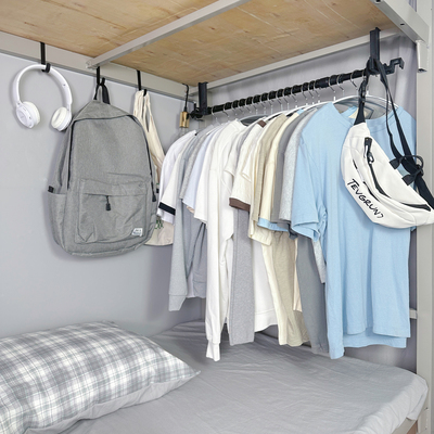 学生宿舍免打孔挂衣架晾衣架