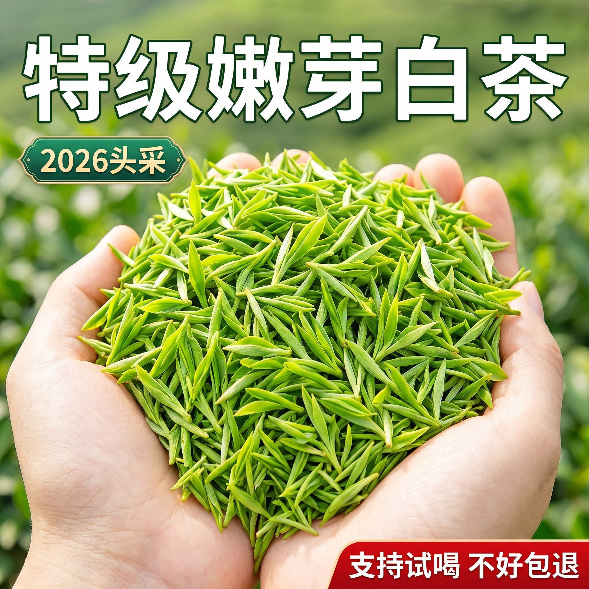 【头采嫩芽】2026新茶安吉产白茶一芽一叶正宗明前高山兰花香罐装