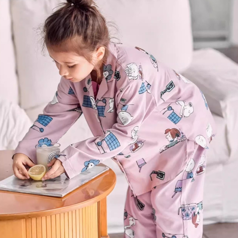贝妍儿童睡衣棉史努比亲子家居服图片