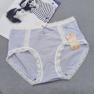 舒柔棉石墨烯抗菌底档女内裤 彩田花仙子25188高腰25189大版 平角裤