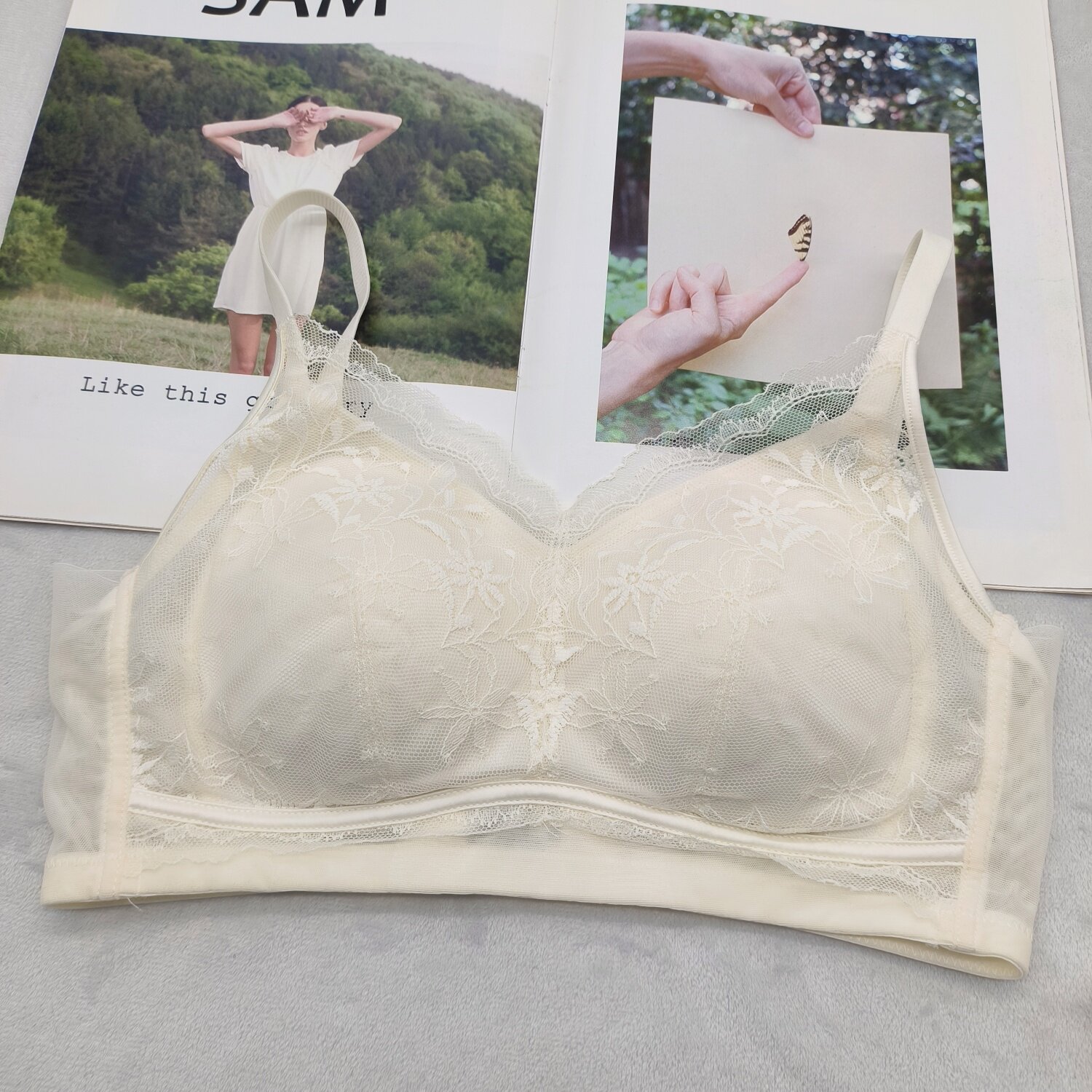 美佳美侬凤起秀美圆满尚品养护型文胸薄款运动固定插片韵达女内衣