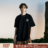 T恤男女潮牌打底衫 夏季 半袖 FORNINES青松刺绣重磅短袖 上衣体恤衫