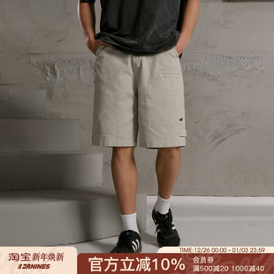 宽松休闲五分裤 FORNINES美式 男潮牌夏季 短裤 子 复古石磨洗重磅工装