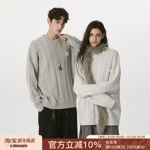 毛线衣 女情侣款 FORNINES含绵羊毛简约慵懒毛衣男款 秋冬宽松针织衫
