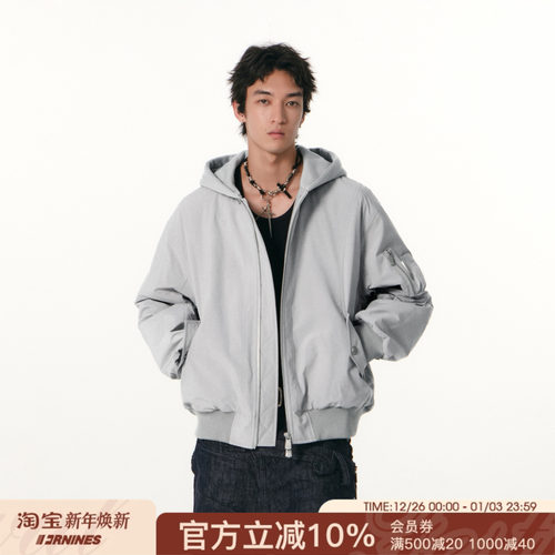 FORNINES简约连帽棉服男款工装外套女冬季夹克棉衣情侣棉袄防寒服