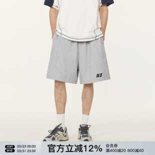 休闲五分裤 潮牌夏季 子 男女宽松直筒重磅卫裤 FORNINES刺绣运动短裤