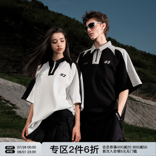 半袖 FORNINES美式 夏季 vintage复古POLO衫 重磅T恤 男女情侣潮牌短袖