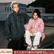 FORNINES设计感小众立领皮衣男女潮牌秋冬情侣夹克机车服美式外套