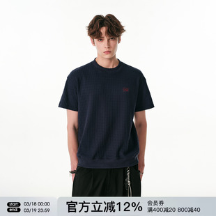 FORNINES正肩合身针织短袖T恤男款情侣上衣女潮牌夏季半袖打底衫