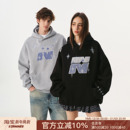 FORNINES贴布刺绣重磅加绒卫衣男女秋冬情侣装 潮牌加厚外套 连帽衫