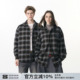 新款 男女2026春季 复古情侣通勤外套 衬衫 FORNINES刺绣磨毛格子长袖
