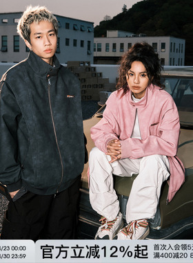 FORNINES设计感小众立领皮衣男女潮牌春秋情侣夹克机车服美式外套