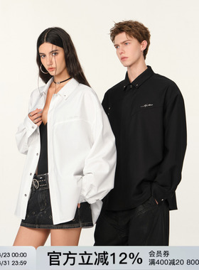 FORNINES设计感TR面料免烫抗皱长袖衬衫男女潮牌春季休闲小众外套