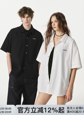 FORNINES免烫抗皱TR面料短袖衬衫男款潮牌2026夏季新款半袖上衣女