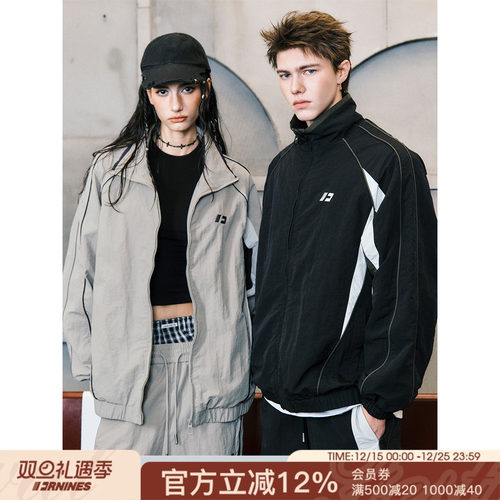 FORNINES拼接运动立领夹克