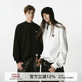 T恤潮牌内搭卫衣女 秋冬刺绣长袖 FORNINES发热保暖德绒打底衫 男款