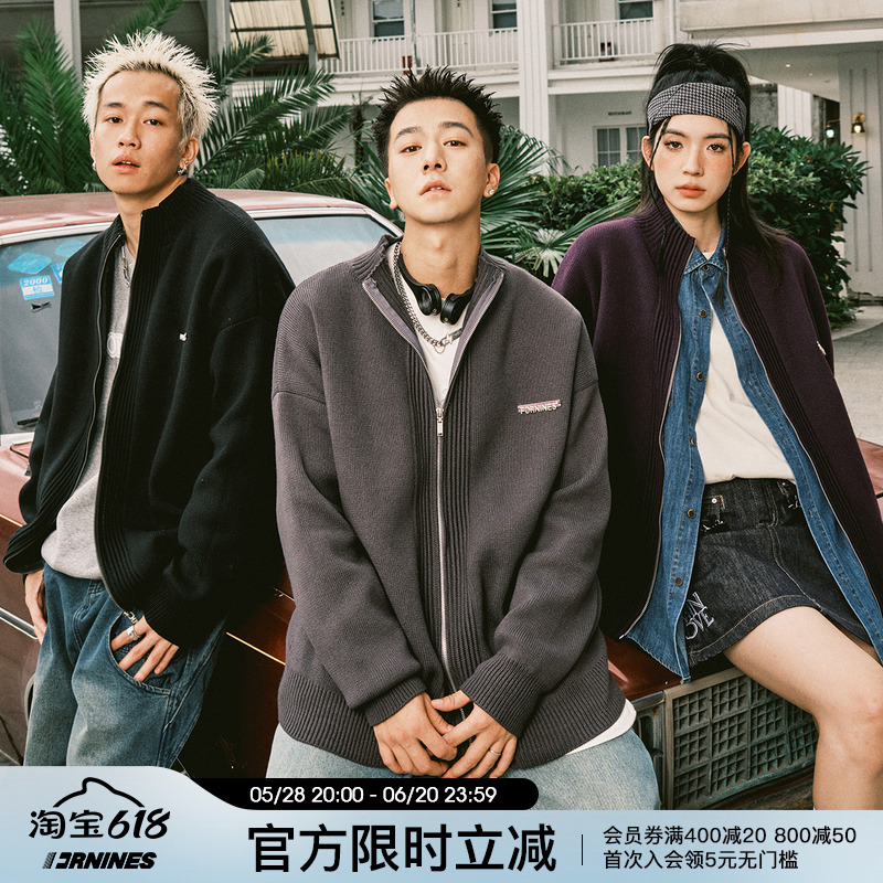 FORNINES美式开衫毛衣外套