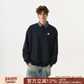 FORNINES假两件polo衫 上衣 休闲翻领半拉链长袖 卫衣男女情侣装 春季