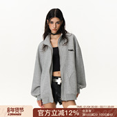 春季 FORNINES刺绣国潮重磅立领卫衣男女立领情侣美式 开衫 外套上衣