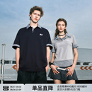 FORNINES假两件翻领短袖 T恤男女情侣夏季 潮牌凉感正肩半袖 POLO衫