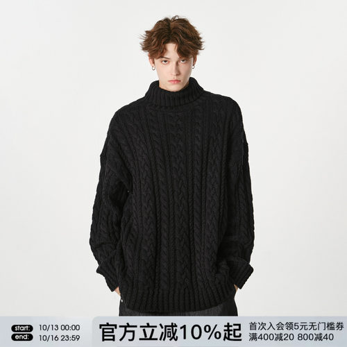 FORNINES可翻高领毛衣男女冬季保暖内搭套头毛线衣休闲打底针织衫