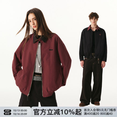 FORNINES双面穿撞色夹克女2026新款宽松休闲春秋红色外套男款衣服