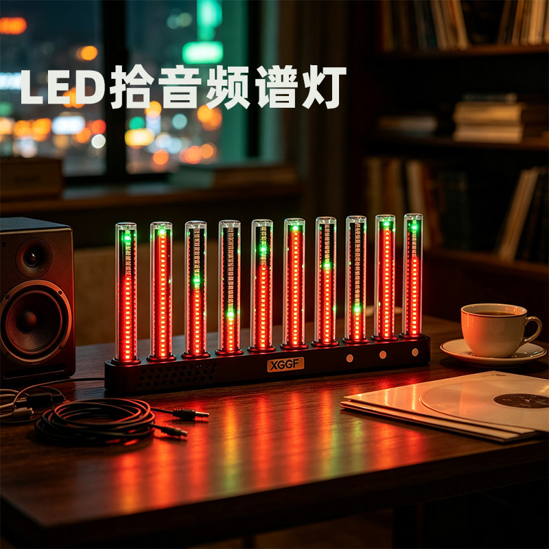 音乐频谱节奏灯RGB拾音氛围灯图片