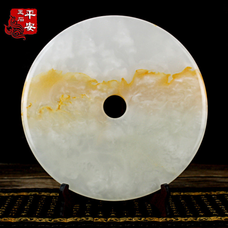 天然玉石平安扣摆件电视柜酒柜客厅玄关乔迁送礼工艺品博古架摆件,家居饰品,装饰摆件,淘宝优惠券,粉丝福利购,淘宝优惠卷