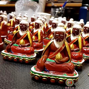 藏传密宗宗萨意修唐东杰布大师随身伏藏圣物替身像 带原装盒包装