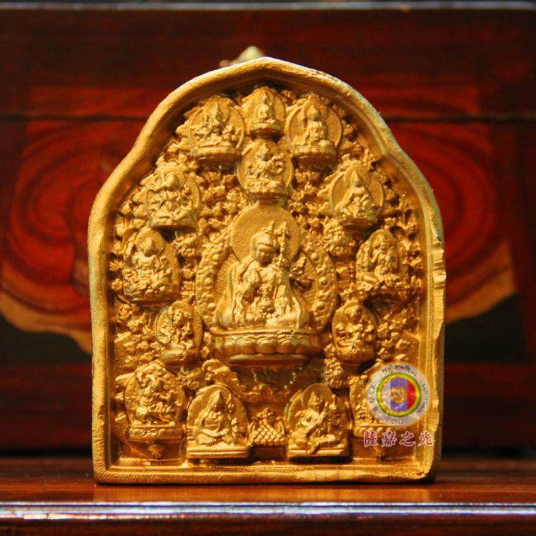 萨迦之光手造 帮你造佛像〓 陶制 莲师八变 擦擦 善业泥 02-035