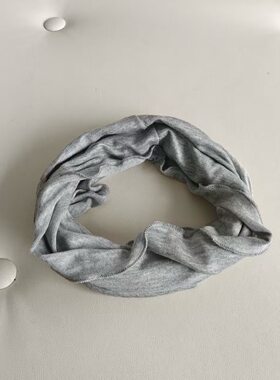 加长两用脖套头巾发带束发莫代尔棉薄透气韩版休闲黑白灰发箍围巾