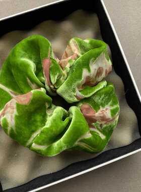 丝绒发圈烧花真丝头花大肠圈气质高级感复古韩系发饰扎马尾发绳