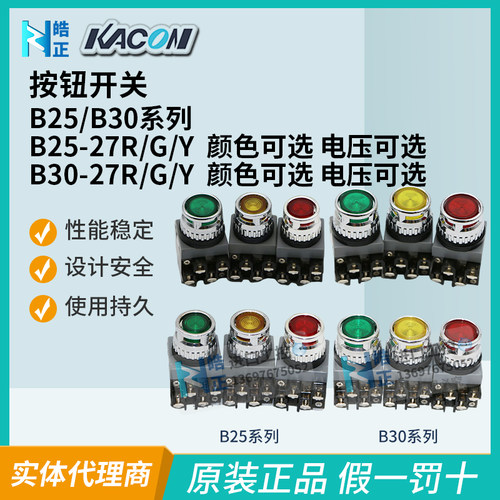 带灯按钮开关Kacon/凯昆B25-27