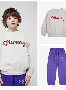 现货！婴儿宝宝男女童春秋款BC卫衣卫裤紫色裤子运动服儿童套装