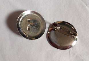 20mm圆盘胸针托 圆形托盘 胸针花托 别针DIY饰品配件精品