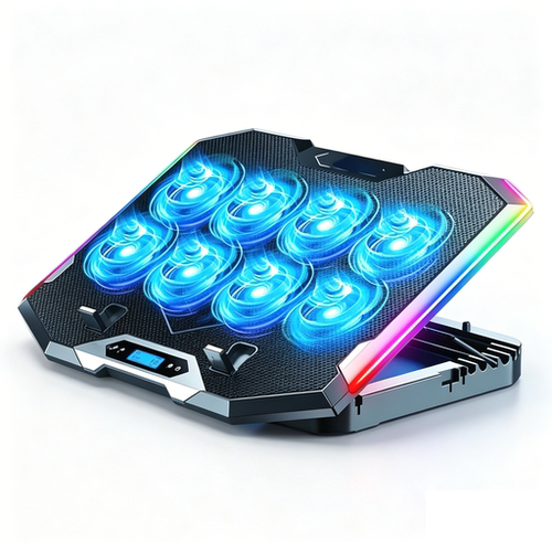 Gaming Laptop Cooling Pad, RGB Laptop Cooler Fan Stand
