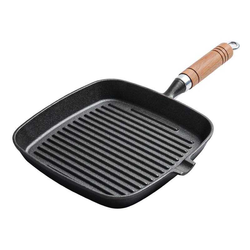Cast Iron Square Grill Pan + Grilling, Frying, Sauteing