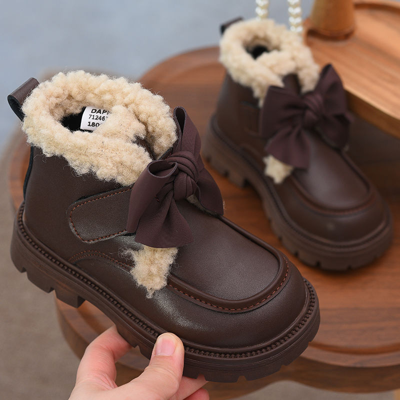 【真皮高定棉靴】儿童加绒马丁靴