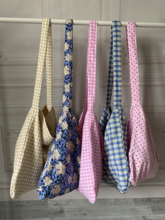 外贸清仓emis包包轻便大容量时尚布袋印花单肩斜挎包出游帆布包