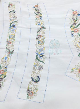 2026夏季新款中式风民族花卉金银线刺绣花边古风服装配件绣花装饰