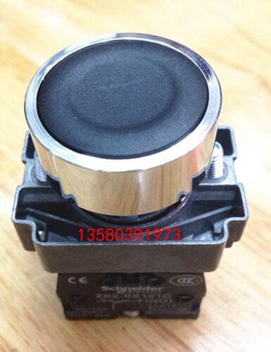 平头启动按钮XB2-BA21C ZB2-BE101C自复位按钮开关 黑色