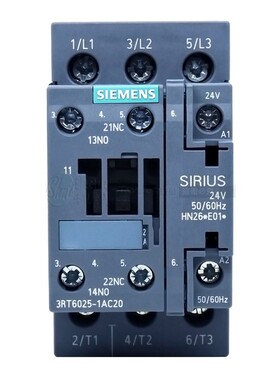 原装正品 西门子 交流接触器SIRIUS 3RT6025-1AC20 AC24V 17A全新