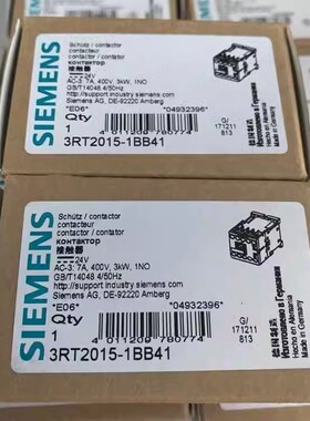 原装进口西门子接触器3RT2015-1BB41 3RT20151BB41 DC24V全新现货