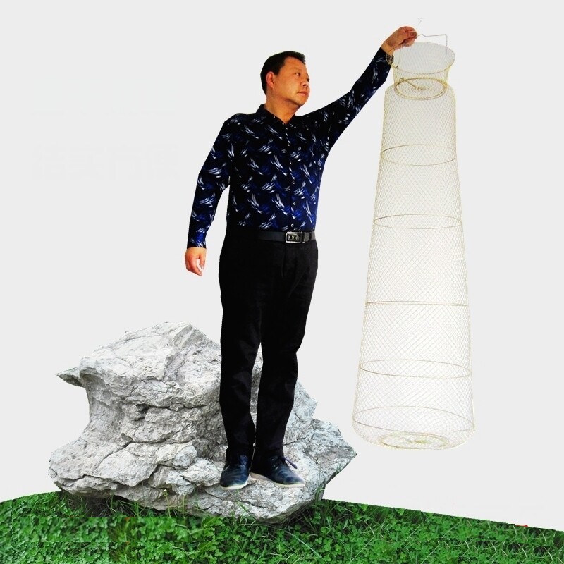 软不锈钢丝鱼护包邮超大折叠鱼篓