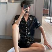 短裤 青年男生短袖 薄款 夏天男士 睡衣男纯棉夏季 家居服套装 2026新款